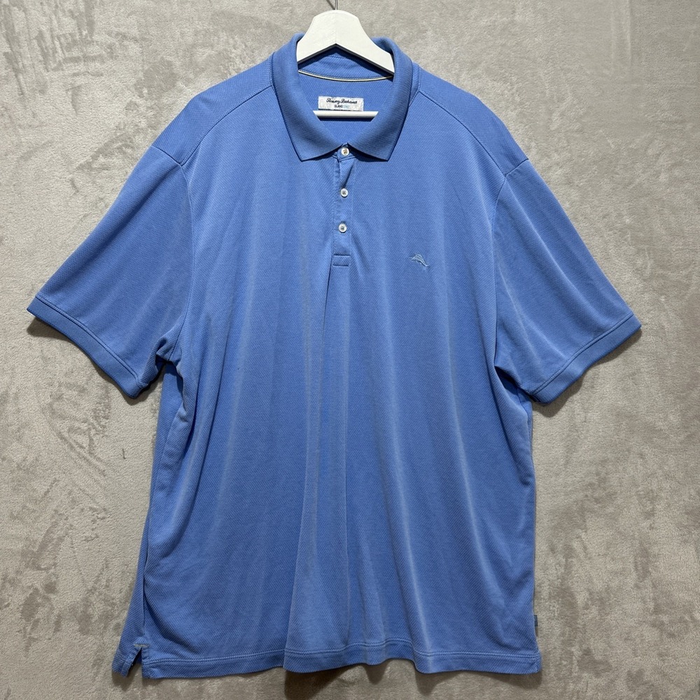 Tommy Bahama IslandZone Polo Men's 3XL Blue Marlin Logo Short Sleeve Shirt